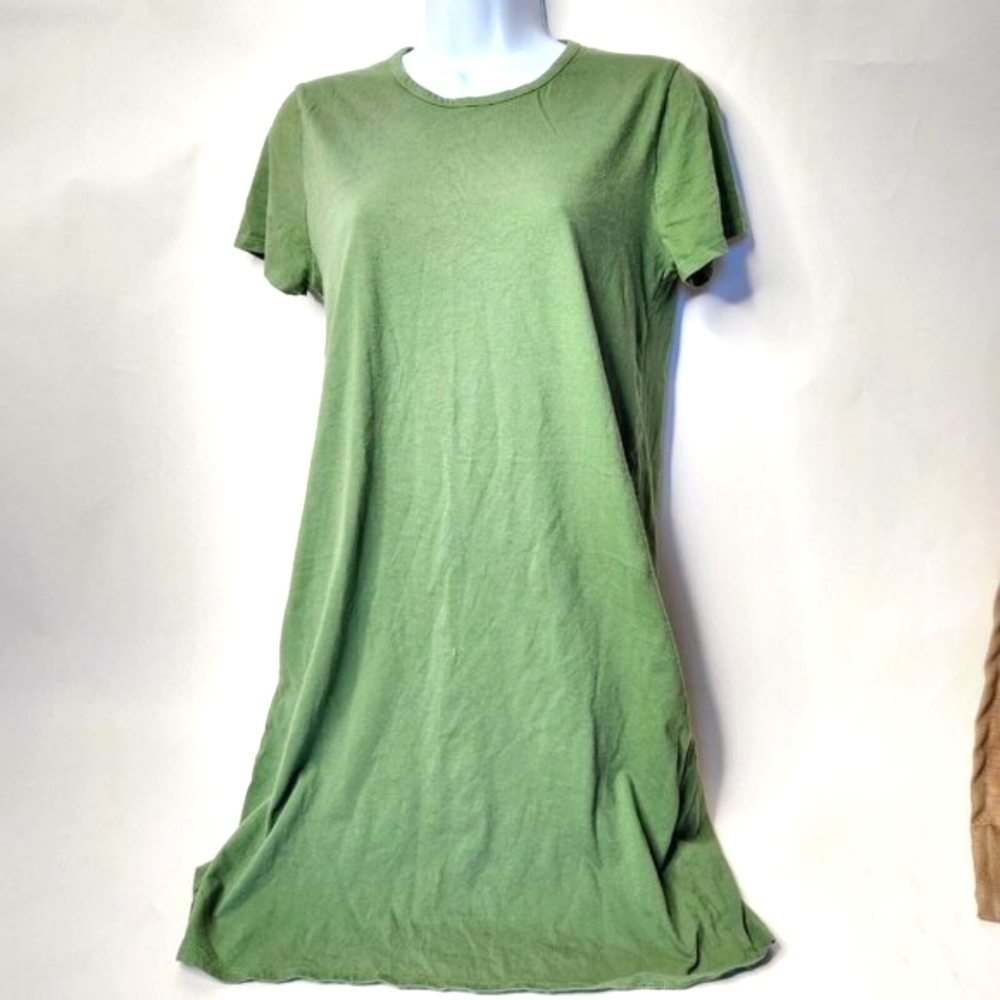 J. Crew Women's Size Small Green T Shirt Dress Reimagined